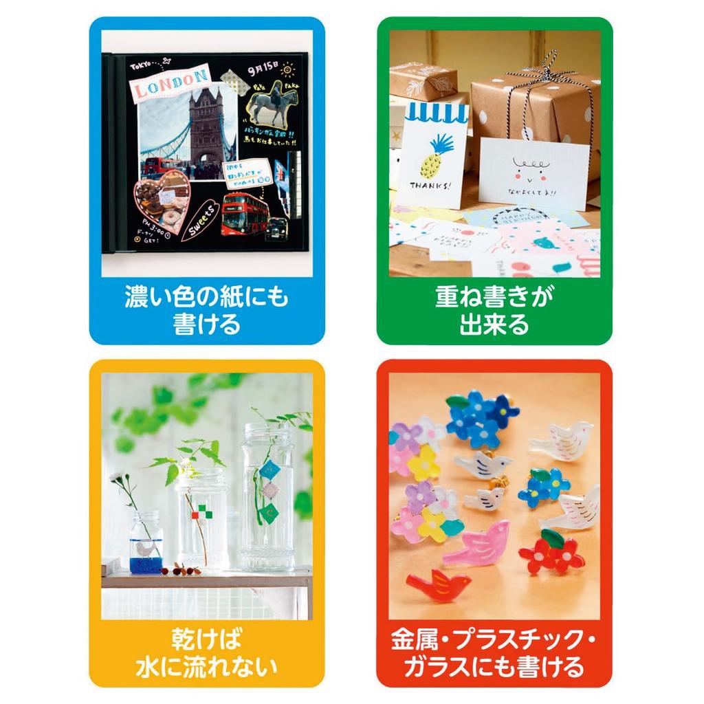 Posca Mitsubishi Pencil Pen Posca Fine Point Round Core 8 Colors PC3M8C Water-based