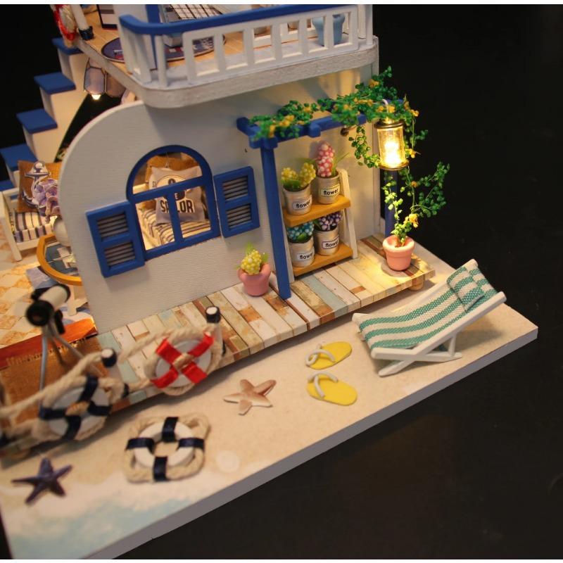 Кукольный домик 3D головоломка Мини DIY набор для изготовления и сборки игрушек для комнаты Архитектурные модели Декор для дома и спальни