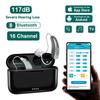 Перезаряжаемые слуховые аппараты для глухих, мощные, Bluetooth, цифровые, 16 каналов, мини-усилитель звука, шумоподавление