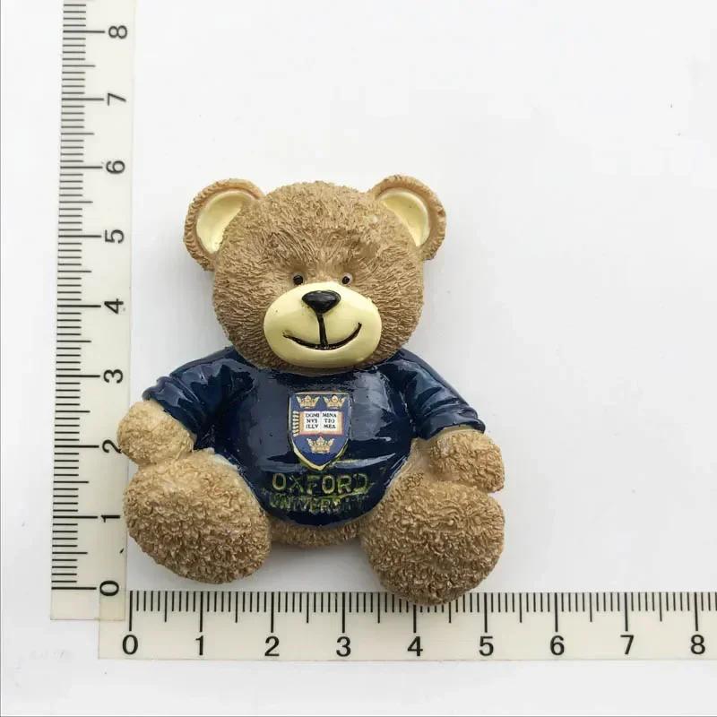 Британские магниты на холодильник Лондонский автобус Биг Бен Манчестер Виндзор Оксфордский медведь Англия Магнитные наклейки на холодильник Коллекция подарков