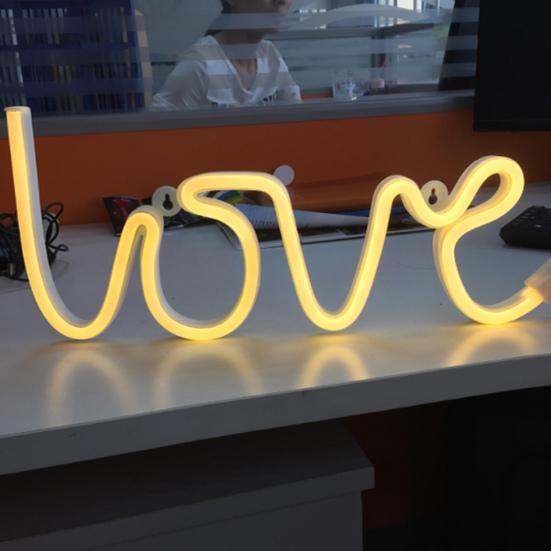 Широко применяемый ночник, очаровательный светодиодный знак Great Wall с неоновой печатью любви