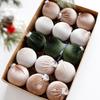 15pcs Flocked Velvet Christmas Ball Ornaments Christmas Tree Ball Pendant  Holiday Festival Decor