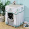 1PC Washing Machine Cover Handmade Multiple Colors Semi-transparent Polyester Gauze Fabric Cover Protective 8 Styles