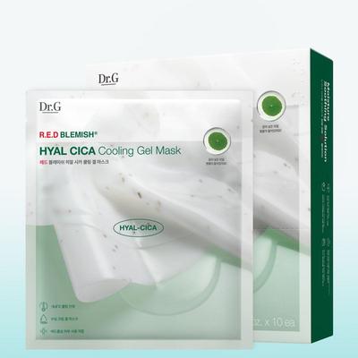 R.E.D Blemish Hyal Cica Охлаждающая гелевая маска 27 г × 10 листов – Глубоко охлаждающая и успокаивающая гидрогелевая маска для чувствительной, разогретой кожи
