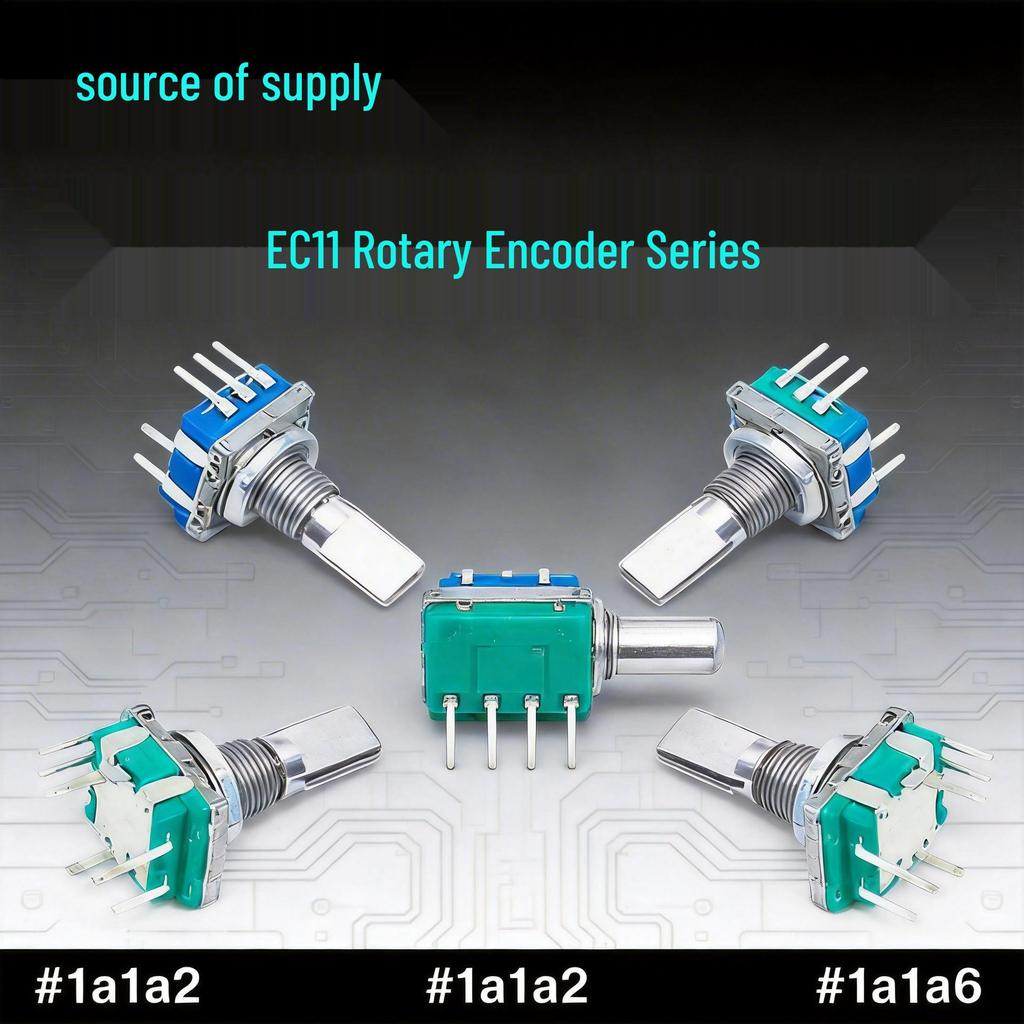 EC11 Rotary Encoder Potentiometer with Switch, 5-Pin, 20mm Shaft, 15mm Length