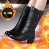 2024 новые женские длинные сапоги с толстым утеплителем, британские короткие сапоги, мотоциклетные ботинки
