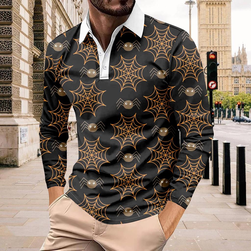 Мужская рубашка с длинными рукавами и воротником на пуговицах, модный повседневный топ