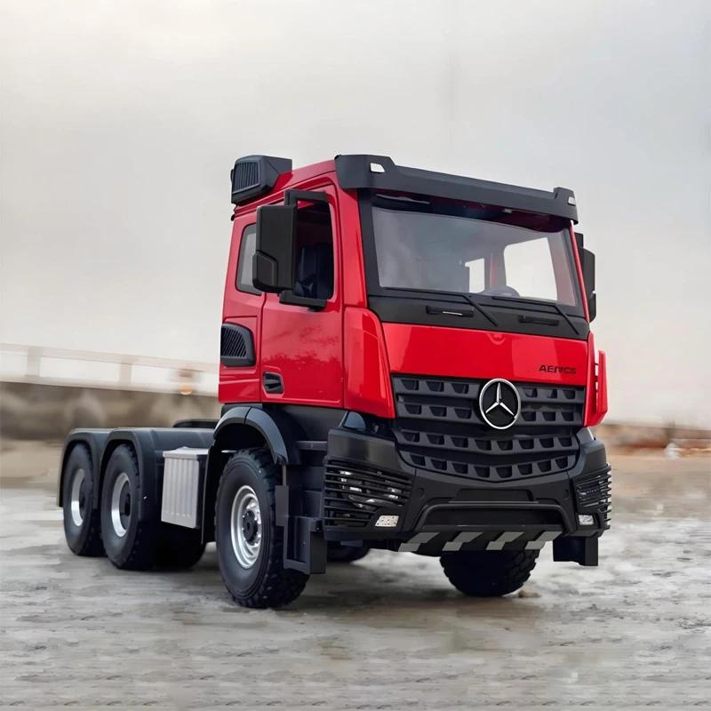 AATJ1 1:24 Mercedes Benz Actros Tractor Atania Semi Trailer Truck Alloy Metal Diecast Model Car Sound & Light Collecting Hobbies Gifts