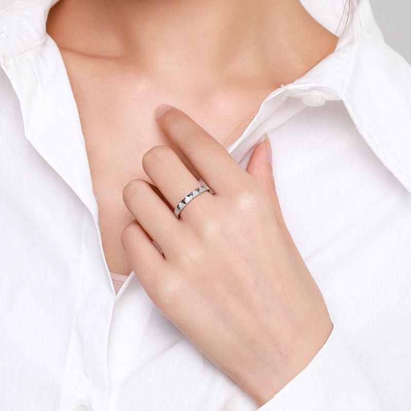 Tancise Classic стерлингового серебра 925 пробы кольцо с цирконом женские ювелирные изделия свадебное обещание вечерние подарок