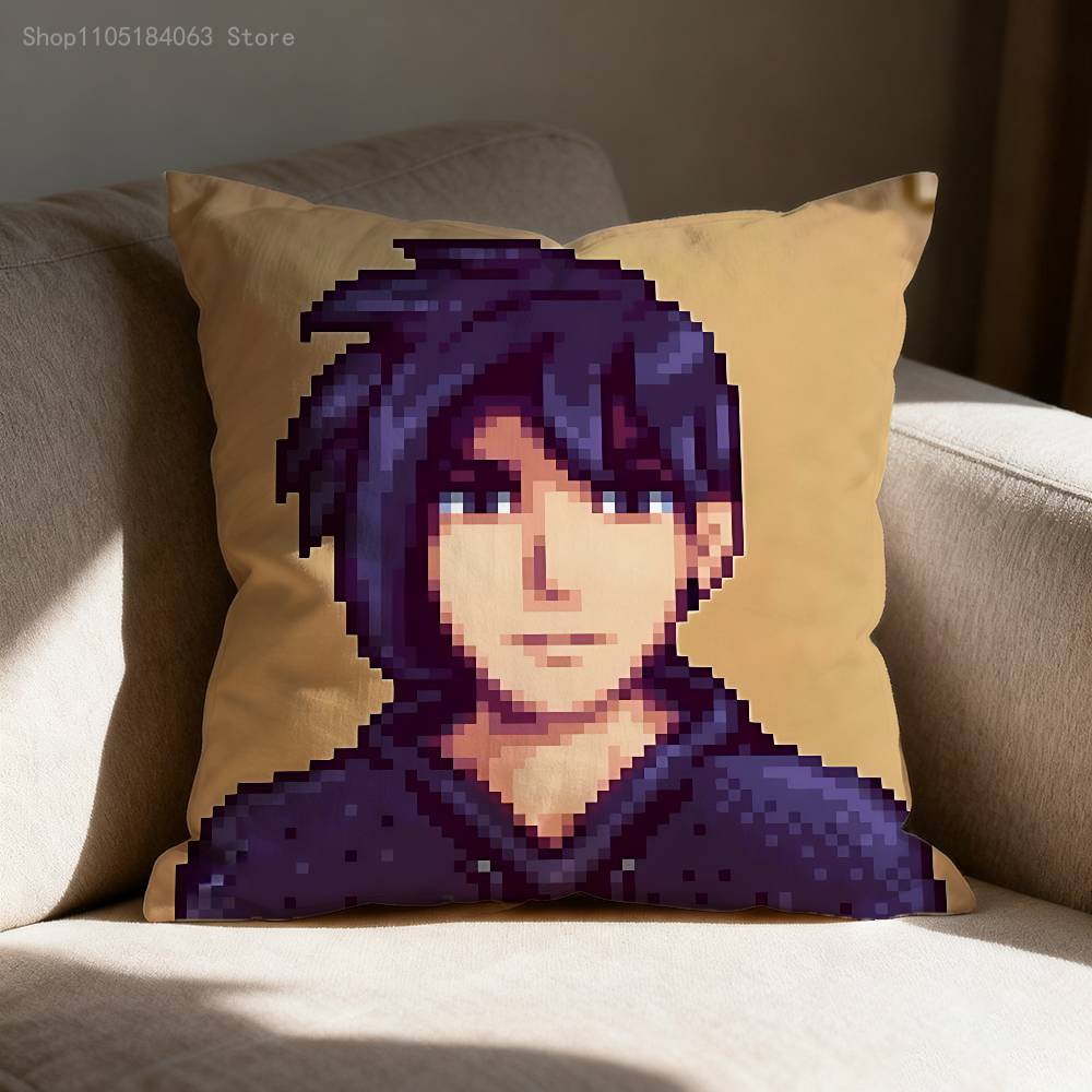 Наволочка Alex Haley S-Stardew V-Valley Для 45X45См 55X55 См 30X30 См Квадратная Наволочка для Автомобильной Подушки Декор Домашней Спальни Подарок