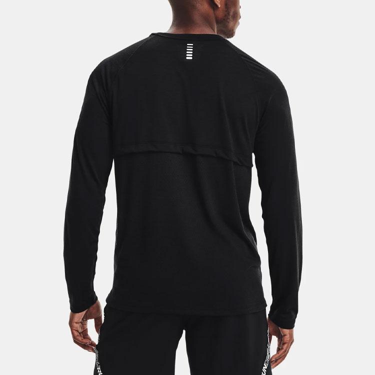 Under Armour Футболка для бега с логотипом Мужские топы Черная 1361470-001