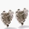 Преувеличенные большие серьги-гвоздики с кристаллами в форме сердца, клипсы для женщин без проколов, универсальные, подчеркивающие индивидуальность, серьги высокого класса, элегантные