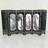 Mini Folding Screen Chinese Style Gift View Home Tabletop Decoration Doll Room Partition Divider 6 Panels Vintage Wood Screen