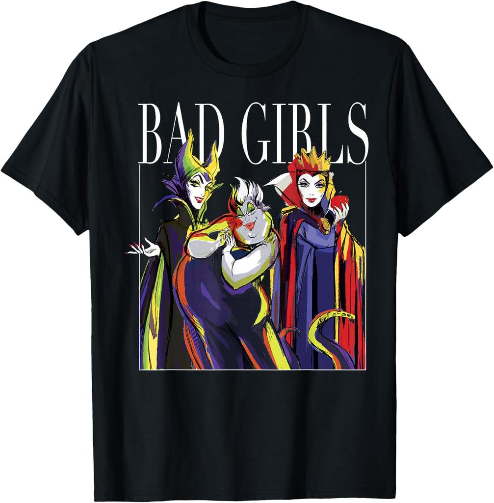 Fashion Casual Villains Bad Girls Group Shot Painted Graphic T-Shirt T-Shirt S-4XL Unisex