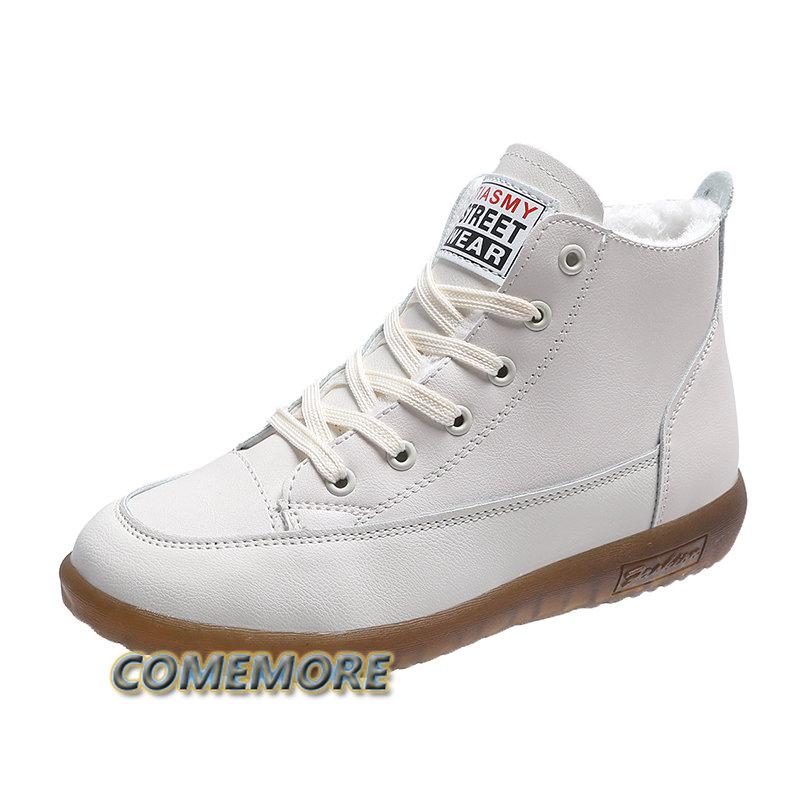 Woman 2024 New Ankle Boots Spring Autumn Short Boots PU Leather Casual Shoes Retro Platform Sneakers Female Footwear Botas Mujer