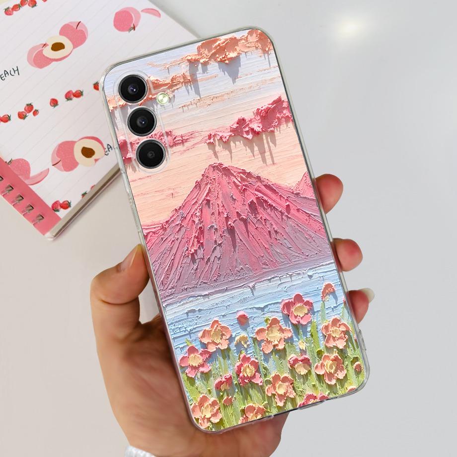 For Samsung Galaxy A24 4G Case Bumper Soft Silicone TPU Transparent Coque Shell For Samsung A24 A245F Marble Cartoon Funda Capas