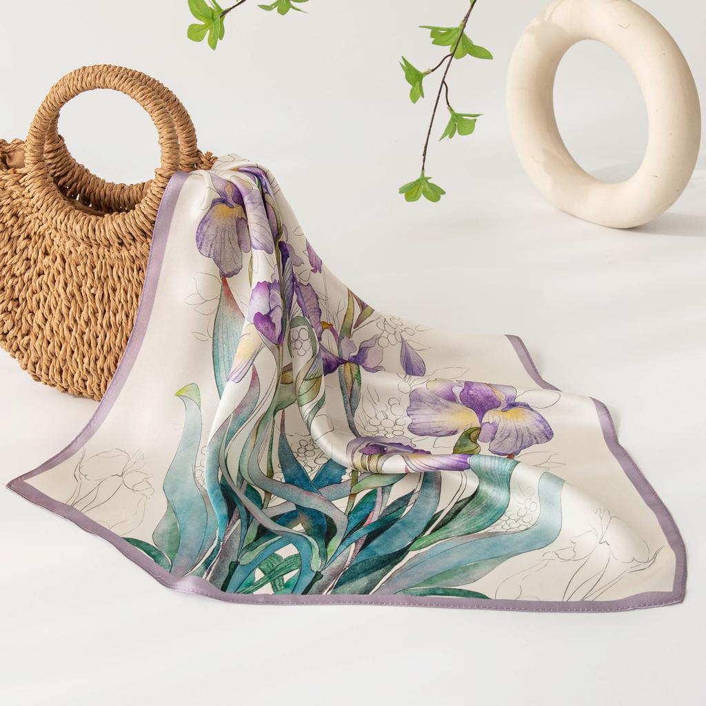 Новый весенний стиль шелковый шарф Mulberry маленький квадратный шарф шелковый высококачественный принт модный универсальный шарф