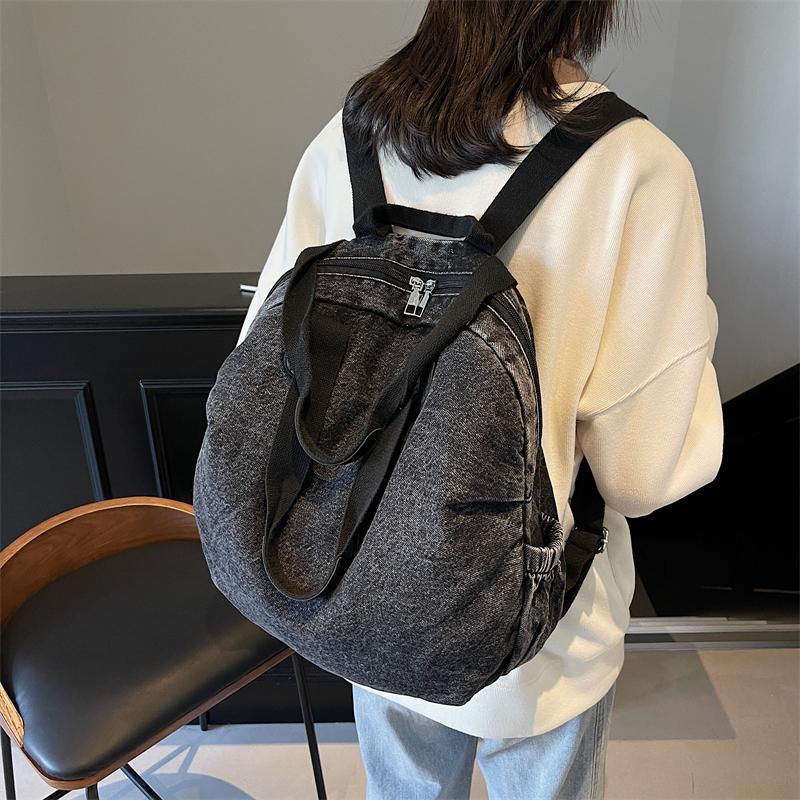 Джинсовый рюкзак для женщин, большая вместимость, сумка через плечо, дорожный рюкзак