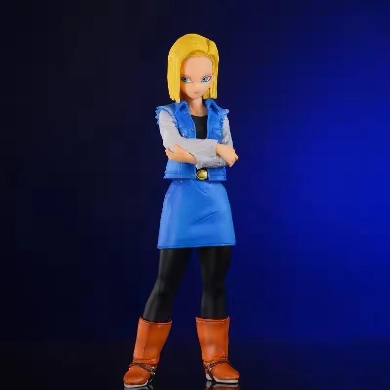 24 см Аниме Dragon Ball Z Андроид 17 18 Фигурка Андроид 18 ПВХ Фигурки Действия Коллекционная Модель Игрушка Для Детей Рождественские Подарки
