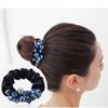 Elegant Crystal Floral Fabric Scrunchies Women Girls Elastic Hair Rubber Bands Accessories Tie Hair Ring Rope Headwear Headdress