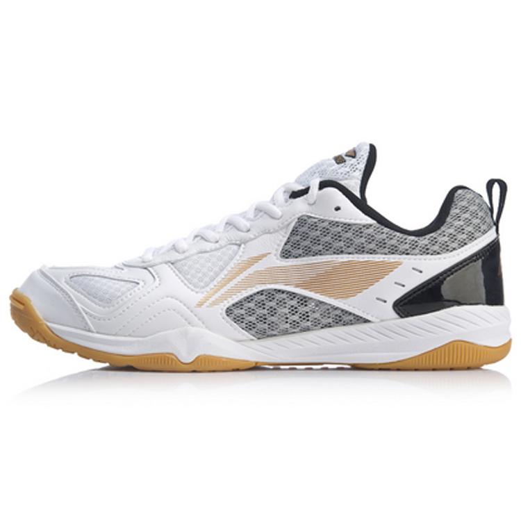 Li Ning Удобные износостойкие дышащие низкие мужские кроссовки для настольного тенниса Черно-белые APTP001-4