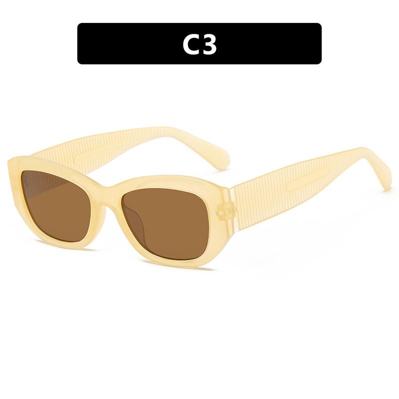 Women's Sunglasses Simple Box Sunscreen UV Sunglasses Retro Plain Sunglasses.