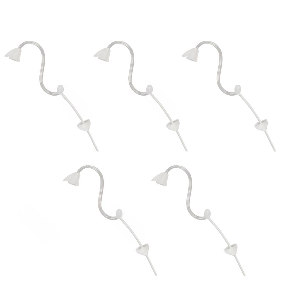 5pcs BTE Sound Aid Replacement Slim Tubes 2B Size Sound Amplifier Tubes with Open Dome Ear Tips S