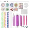 29pcs/Set Mandala Tools With Storage Bag Hollow Out Painting Template Rubbing Copying Point Drill Pen Clay Crafts Painting Tool