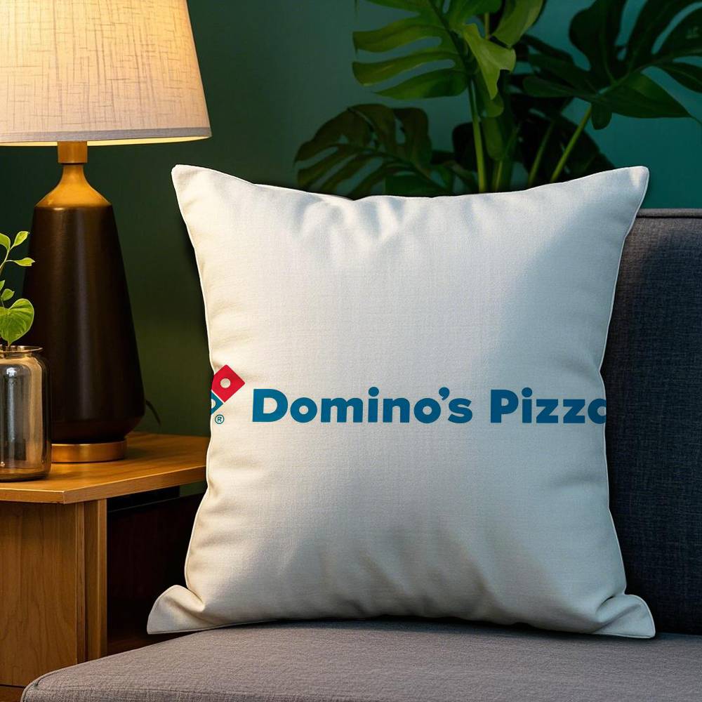 Food Anime D-Domino's Pizza Pillow Case Plush Fabric Soft Double Sided Print Home Sofa High Quality Cushion Cover Throw