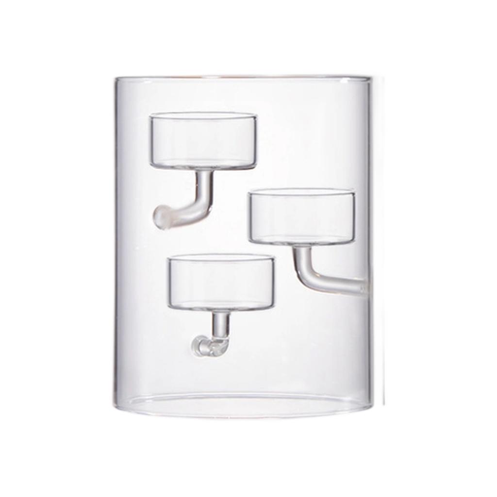 Стеклянный подсвечник-цилиндр, подставка для чайной свечи с ветрозащитной конструкцией для свадебных центральных элементов, домашнего декора, настольного искусства