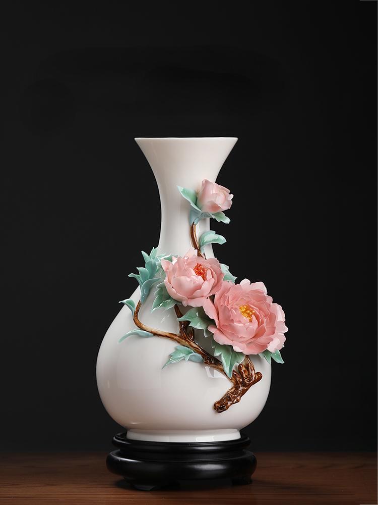 Керамическая ваза ручной работы Украшения для дома Украшения для стола в гостиной Цветочная композиция маленькая фарфоровая ваза