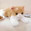 Cat Doll Sleeping Pillow Girls Accompanying Doll Cute Simulation White Kitten Plush Toy