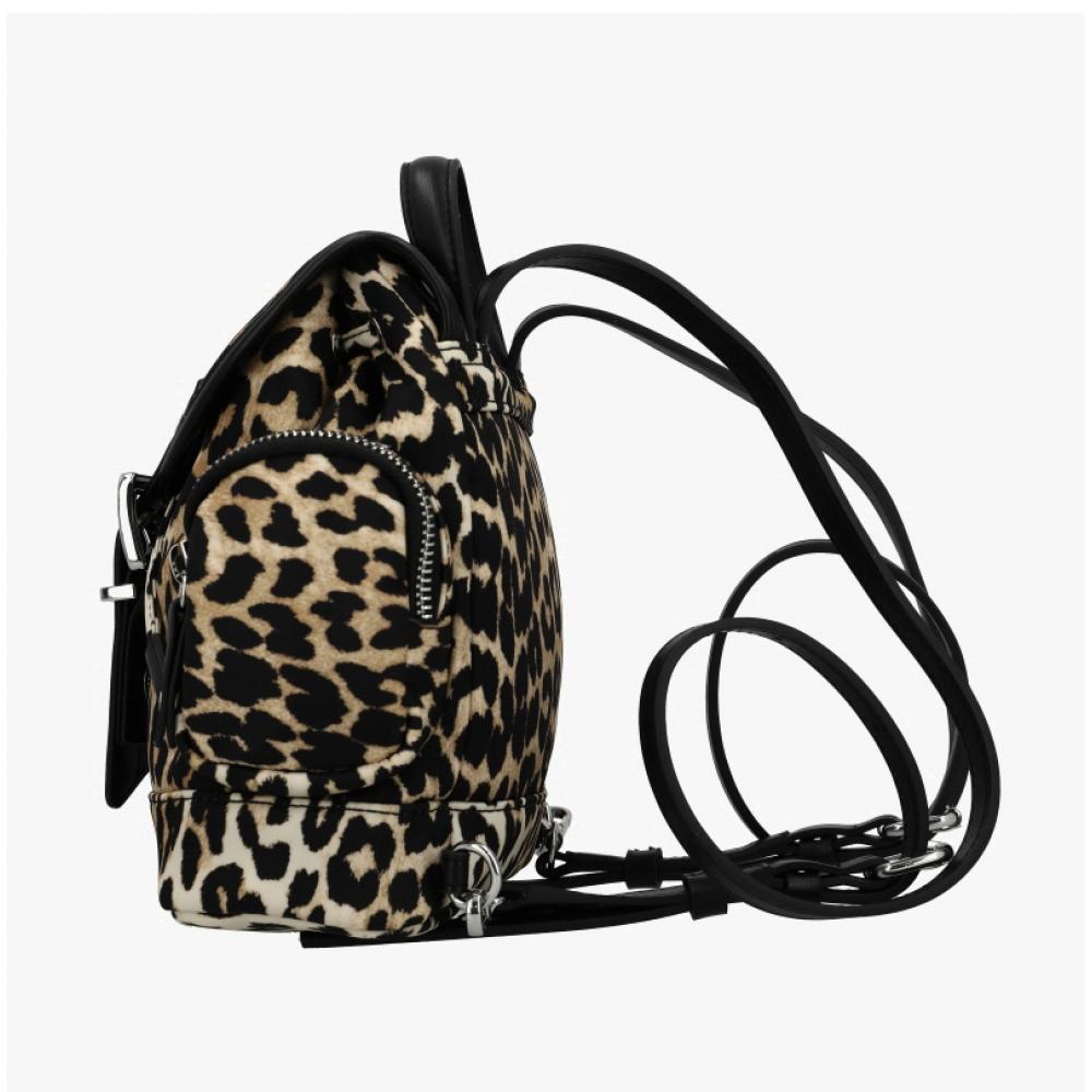 Ganni Nano Backpack Leopard Print B2010008