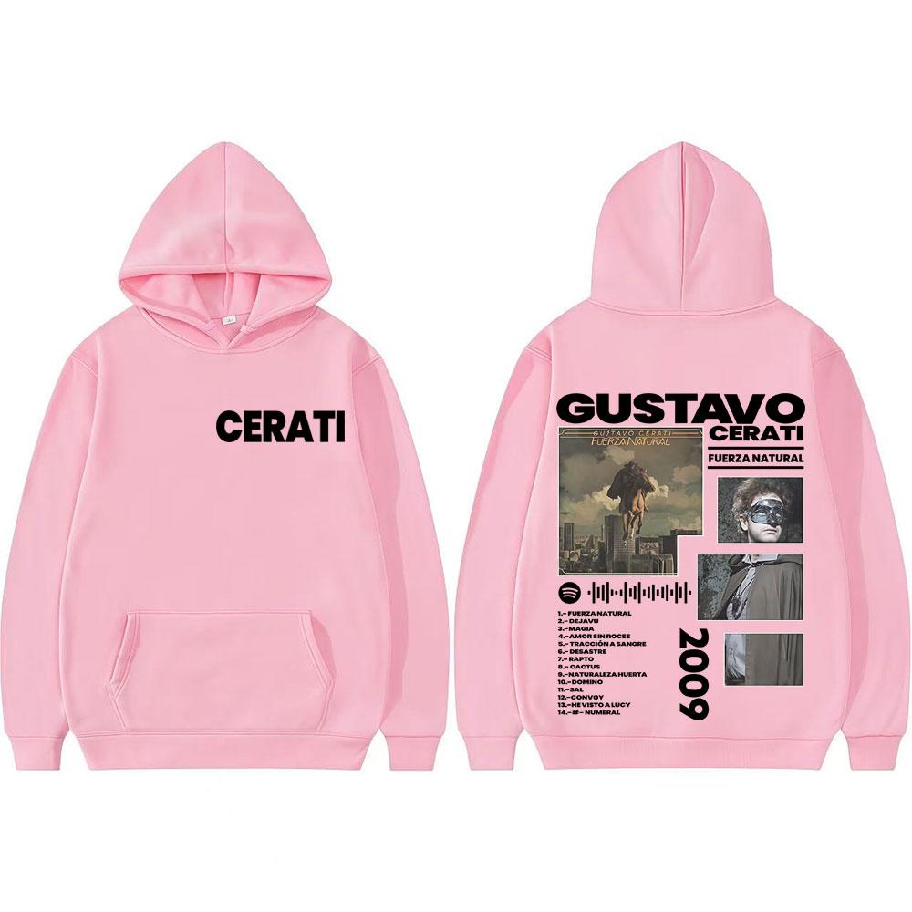 Gustavo Cerati Fuerza Natural Album Tour Graphic Sweatshirts for Men Street Hip Hop Trend Hoodie Long Sleeve Pullover Streetwear