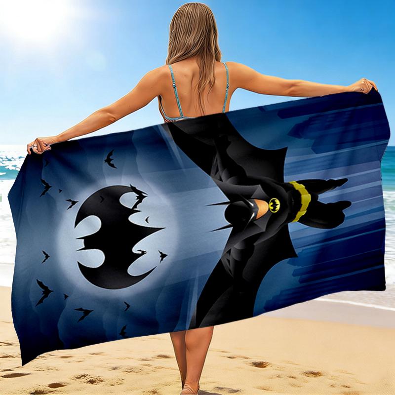 1Pc Batman Through Night Sky Beach Towel Quick Dry Multiuse For Beach Pool Gym Yoga Home Travel Christmas Halloween Xmas Gift G178