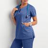 Women's Short Sleeve Scrub Top - Nurse/Surgeon Workwear T-Shirt Gown