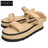 G39143 22A Métiers d'Art Collection CC Logos Matelasse Platform Velcro Sandals Shoes 38 beigeUsed