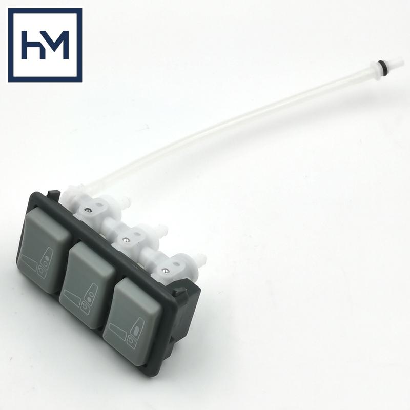 OE:29074-02/04E 81623986093 42538404 Truck Seat Lumbar Adjustment IPS Valve 3 Buttons For ISRI/MAN/IVECO (Gray Color)