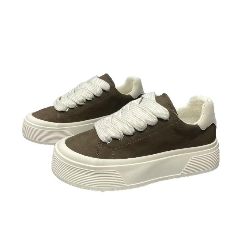 Trendy Brand Men's Shoes New Thick-soled Comfortable and Versatile Thick-soled Casual Shoes Trendy Soft-soled Work Board Shoes