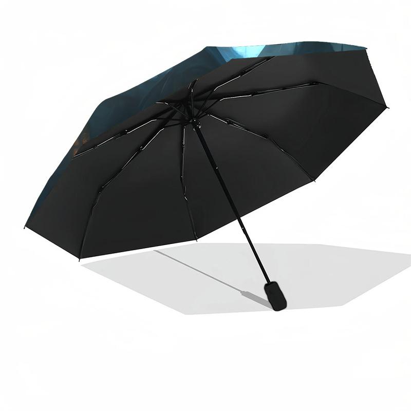 1pc haunted house spooky atmosphereOpen/Close Umbrella-Windproof, Compact Travel Umbrella, Sturdy 8-Rib Shaft, Outdoor Accessory1206