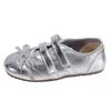 Silver Explosion Silver French Bow Ballet Shoes Women's 2025 New Lightweight and Versatile Temperament Flat Shoes