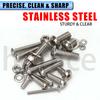 880pcs-stainless steel round cup hex bolt, nut, and washer set - M2-M5 sizes, includes hex wrench, suitable for DIY and repair.