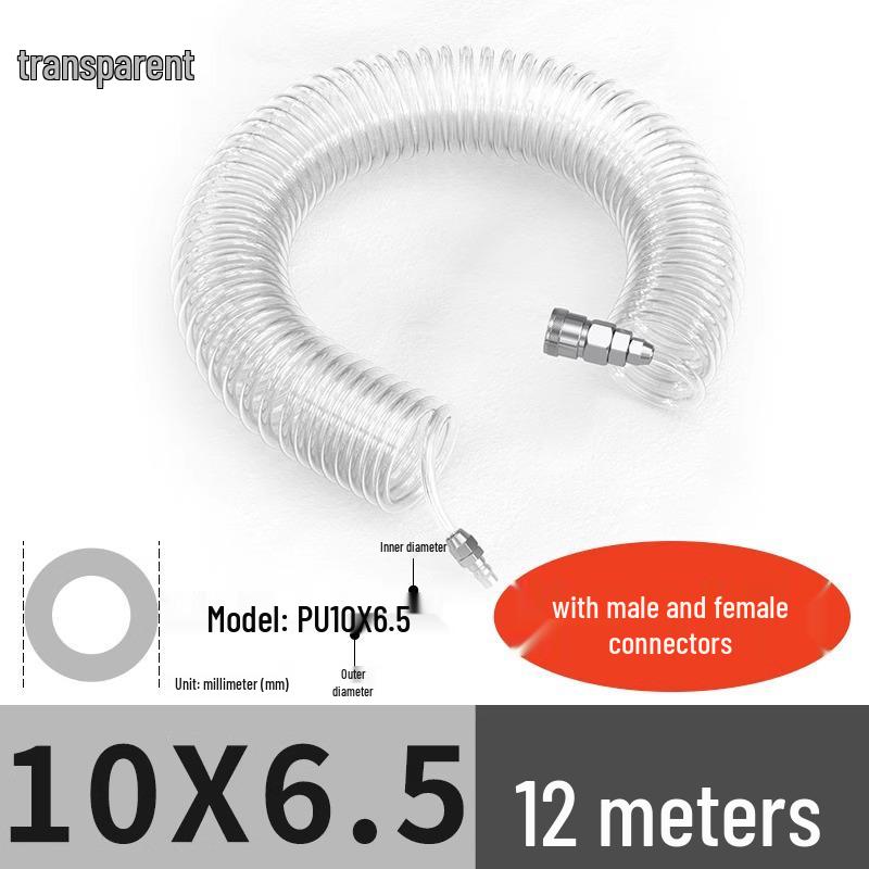 High-Pressure Retractable Air Hose with Quick Couplings