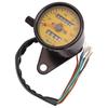 Meliore Mechanical LED Mini Speedometer 140km Bike with Meter Indicator 140km/h Distance Black Yellow