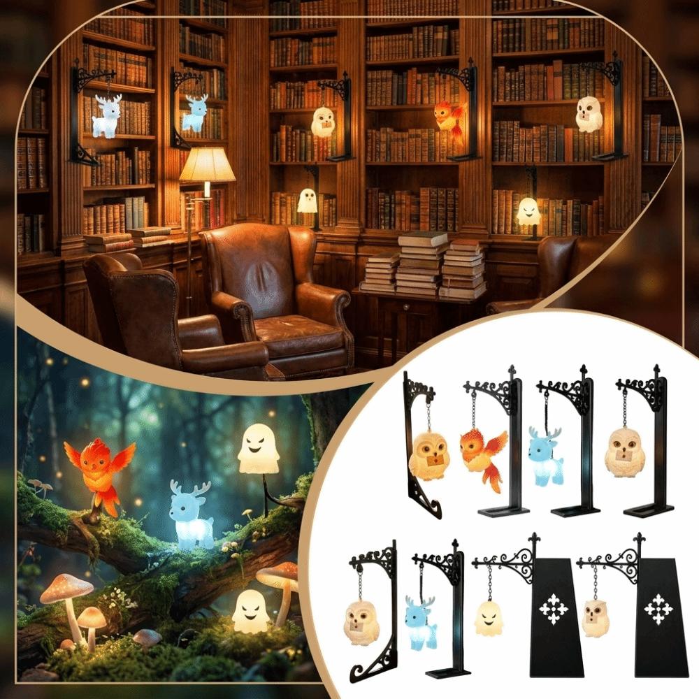 Soft Mild Light Library Lantern Vintage Style Bookshelf Lantern Light Night Lamp Christmas