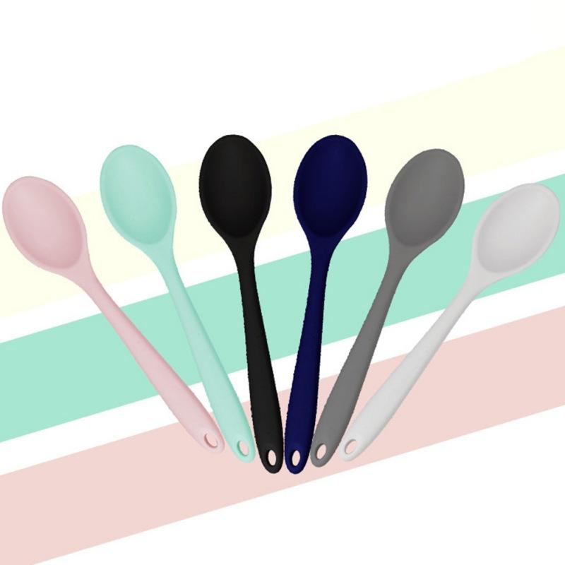 Термостойкая силиконовая ложка, кухонная лопатка, сковорода, лопатка, ложка для смешивания, посуда, антипригарная ложка для супа, кофе