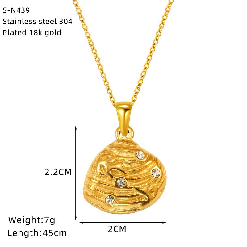 Simple Love Key Necklace Female Shell Starfish Necklace Trend Titanium Steel Collarbone Chain