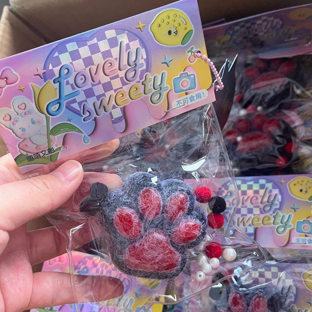 Pearl Squeeze Cat Paw Прозрачная кошачья лапка Щипковая игрушка Забавная кошачья лапка Медленный отскок Игрушка для детей