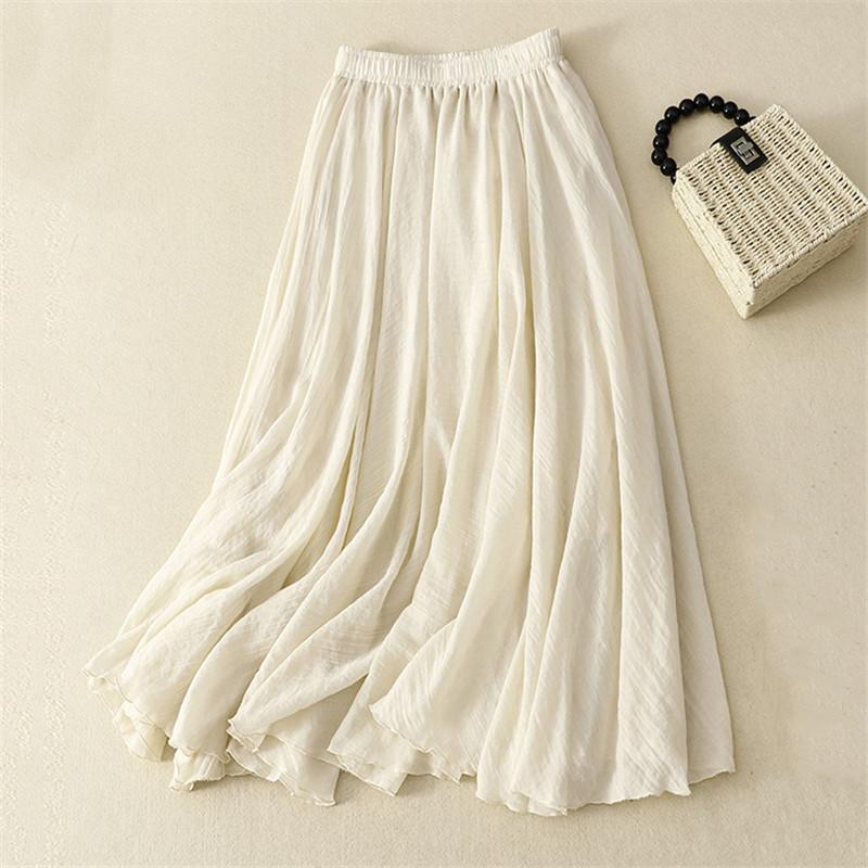 Tooxika, новая женская однотонная полуюбка, повседневная универсальная большая распашная юбка трапециевидной формы с эластичной резинкой на талии