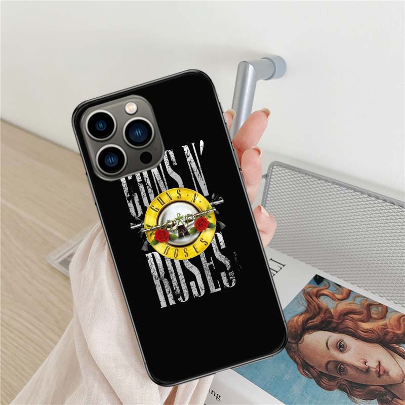 Чехол для телефона Guns N Roses для Apple Iphone 16 15+ 17 Pro Max 14 Plus 16E Air 13 12 Mini Прозрачный Силиконовый Милый Чехол Мягкий